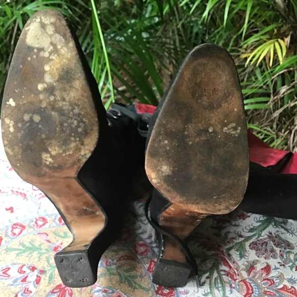 Vintage Charles Jourdan suede with pink leather knee boots - Picture 8 of 9